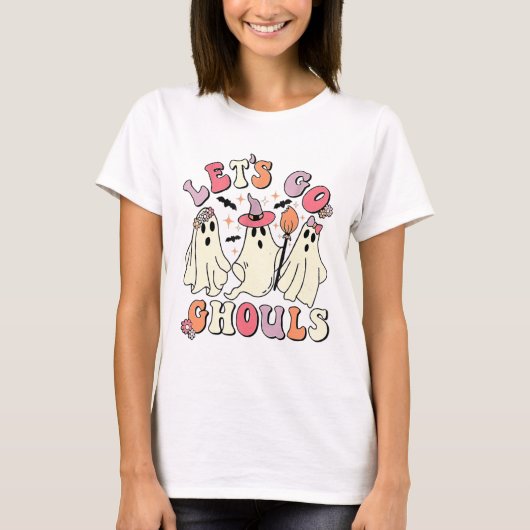 レッツゴーグルハロウィーン幽霊 Tシャツ (正面)