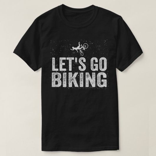 レッツゴーサイクリング – 皮肉バイクもしくは自転車に乗る人恋人721 Tシャツ (デザイン正面)
