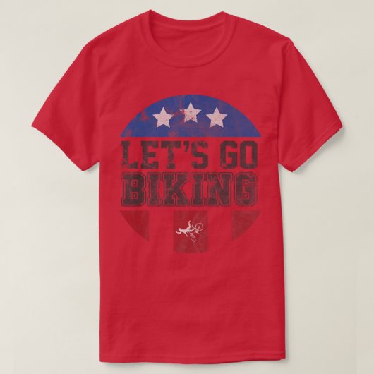 レッツゴーサイクリング – 皮肉バイクもしくは自転車に乗る人恋人727 Tシャツ (デザイン正面)
