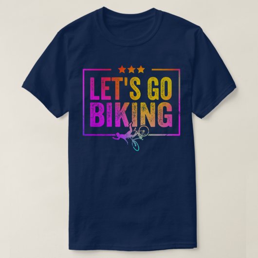 レッツゴーサイクリング – 皮肉バイクもしくは自転車に乗る人恋人732 Tシャツ (デザイン正面)