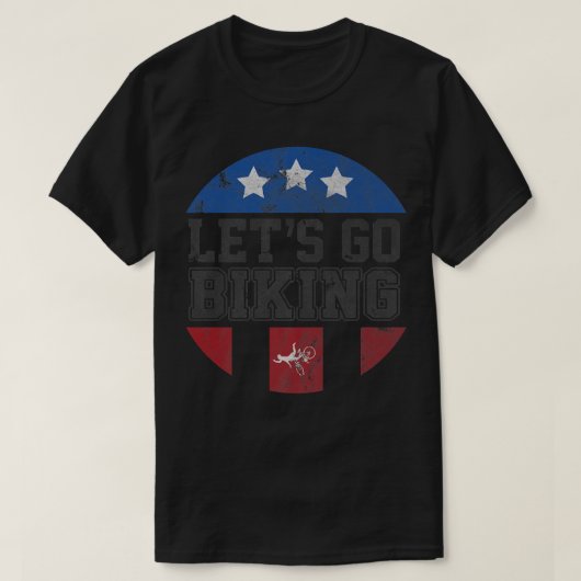 レッツゴーサイクリング – 皮肉バイクもしくは自転車に乗る人恋人734 Tシャツ (デザイン正面)