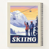 レッツゴースキーヴィンテージプリント ノートブック (裏面)