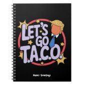 レッツゴータコおもしろいデザインはっきりした引用文男性&女性 ノートブック (正面)