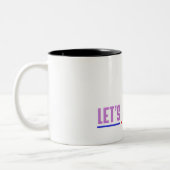 レッツゴータコチキンおもしろい顔 – かわいいかわいいデ ツートーンマグカップ (左)