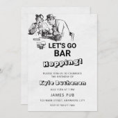 レッツゴーバーホッピングバースデーパーティー 招待状 (正面/裏面)