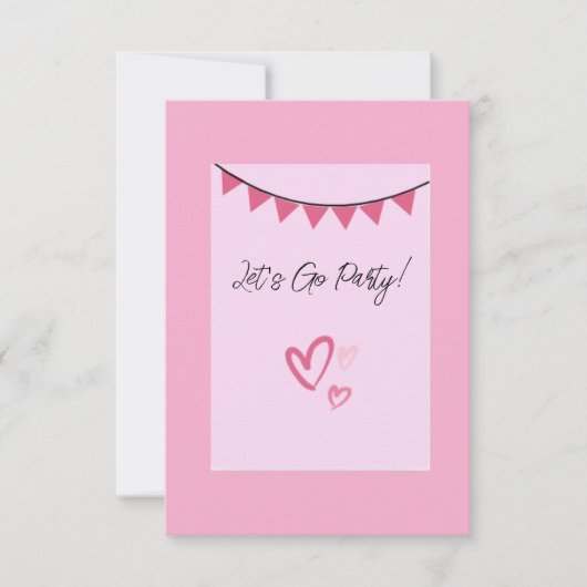 レッツゴーパーティー招待状 出欠カード (正面)