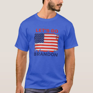 レッツゴーブランドンアメリカンフラグおもしろいミームチャントギ Tシャツ