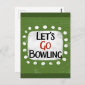 レッツゴーボーリングはがき ポストカード (正面/裏面)