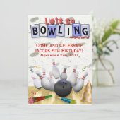 レッツゴーボーリング誕生会 招待状 (スタンド正面)