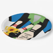 レッツゴーボーリング誕生日紙プレート ペーパープレート (アングル)