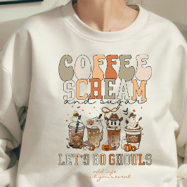 レッツゴールコーヒースクリームシュガーハローウィンパーティ スウェットシャツ