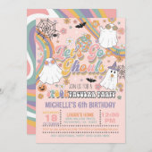 レッツゴールス誕生日招待状 – 少女（ピンク） 招待状 (正面/裏面)