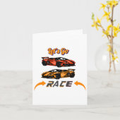 レッツゴーレース – スーパーカースピードレースデザインスティック カード (黄色い花)