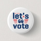 レッツゴー投票 缶バッジ (正面)