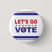レッツゴー投票 缶バッジ (正面)