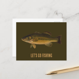 レッツゴー魚釣りラージムースバスフィッシュ ポストカード