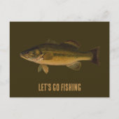 レッツゴー魚釣りラージムースバスフィッシュ ポストカード (正面)