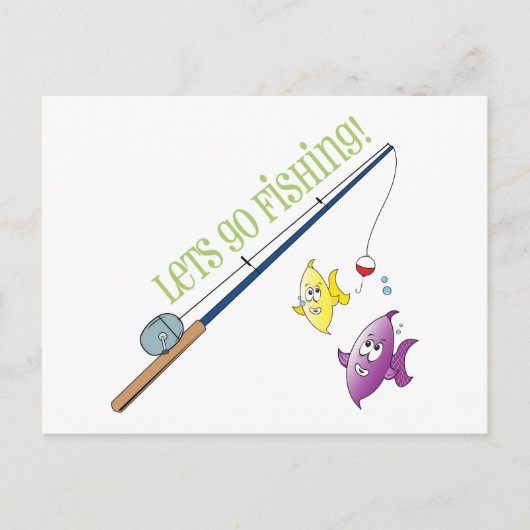 レッツゴー魚釣り ポストカード (正面)