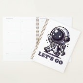 レッツゴー – かわいい宇宙飛行士の冒険Tシャツ プランナー手帳 (ディスプレー)