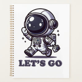 レッツゴー – かわいい宇宙飛行士の冒険Tシャツ プランナー手帳