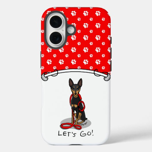 レッツゴー!ミニチュアピンシャー ブラックタン (1) Case-Mate iPhoneケース (裏面)