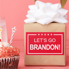 レッツゴーBrandonおもしろいトランプ2024 長方形シール