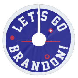 レッツゴーBrandon Metalオーナメント ブラッシュドポリエステルツリースカート