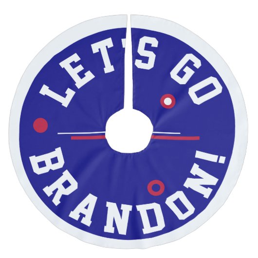 レッツゴーBrandon Metalオーナメント ブラッシュドポリエステルツリースカート (正面)