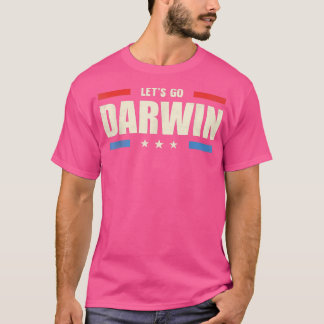 レッツゴーDarwin皮肉ことわざUSA旗男女性 Tシャツ