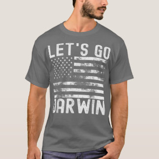 レッツゴーDarwin TeeヴィンテージUSAフラッグLets Darwin Tシャツ