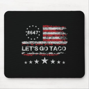 レッツゴーTaco 8647米国国旗86 47人女性2 マウスパッド