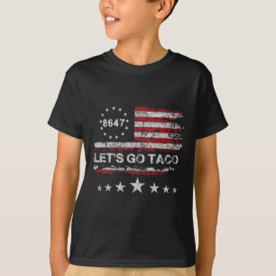 レッツゴーTaco 8647米国国旗86 47人女性2 Tシャツ