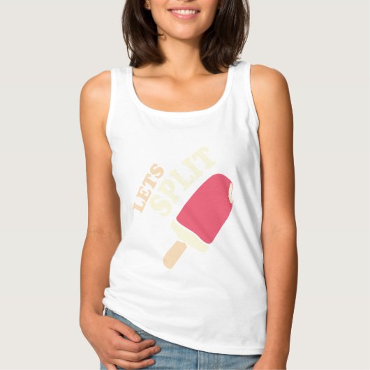 レッツサマーアイスクリームのイチゴ割りシャツ Tシャツ (正面)