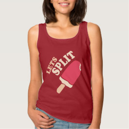 レッツサマーアイスクリームのイチゴ割りシャツ Tシャツ