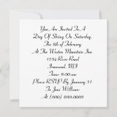 「レッツスキー」スタイルスキーモダン招待状 招待状 (裏面)