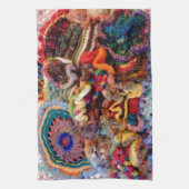 レッツスクランブルフリー型枠クロシェデザイン写真 キッチンタオル (縦)