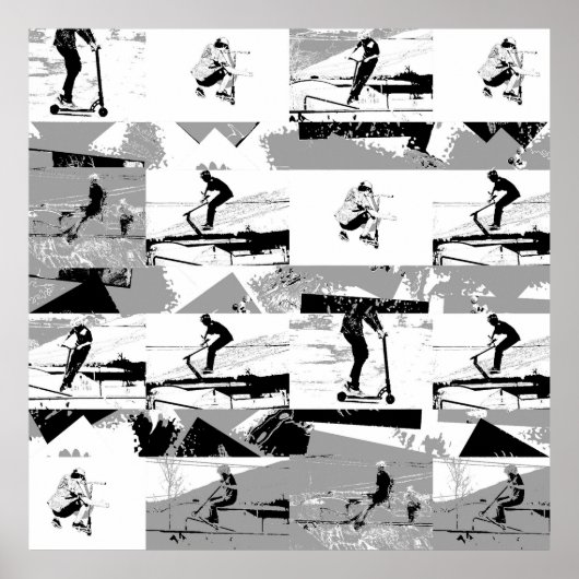 レッツスクーのまわりにト – スタントスクーターライダー ポスター (正面)