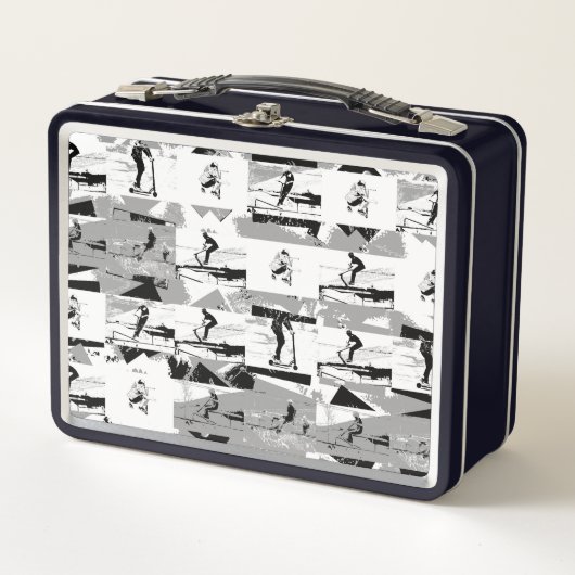 レッツスクーのまわりにト – スタントスクーターライダー メタルランチボックス (正面)