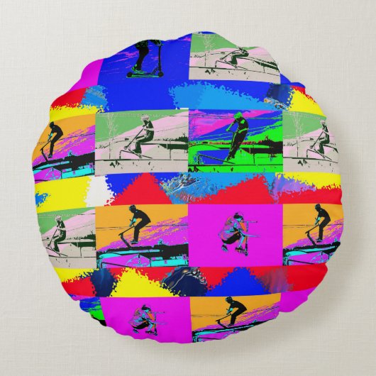 レッツスクート – スタントスクーターライダー ラウンドクッション (裏面)