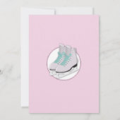 レッツスケートガールズ·ピンク·アイス·スケートで滑る·バースデー·パーティー 招待状 (裏面)