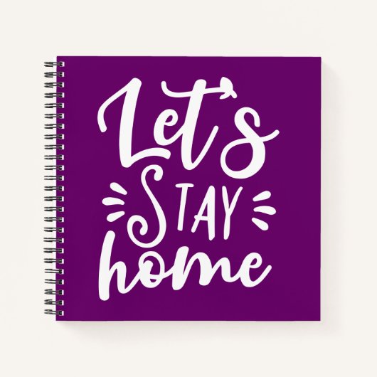 レッツステイホームパープル ノートブック (正面)