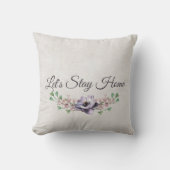 レッツステイホームフローラウォーターカラー クッション (正面)