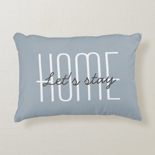レッツステイホーム引用文装飾品 アクセントクッション (正面)