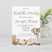 レッツストックザパントリーキッチンテーマブライダルシャワー 招待状 (スタンド正面)