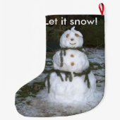 レッツスノーすてき雪だるまスノーレディーシーシェル ラージクリスマスストッキング (裏面)
