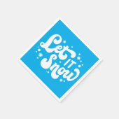 レッツスノーウィンターデザイン スタンダードカクテルナプキン (角)