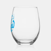 レッツスノーウィンターデザイン ステムなしワイングラス (左)
