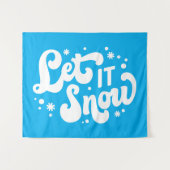 レッツスノーウィンターデザイン タペストリー (正面(横))