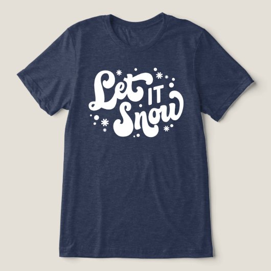 レッツスノーウィンターデザイン トライブレンドTシャツ (デザイン正面)