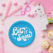 レッツスノーウィンターデザイン ペーパープレート (パーティー)